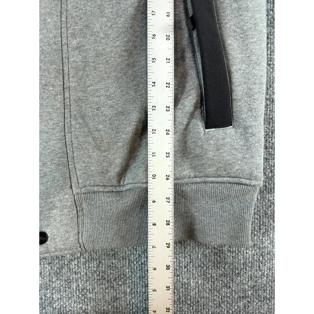 The North Face Mens Grey Black Highrail Hybrid Fleece Hoodie Jacket L Gorpcore